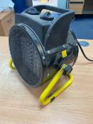 Freestanding work fan/ heater 2.5 kW 240v