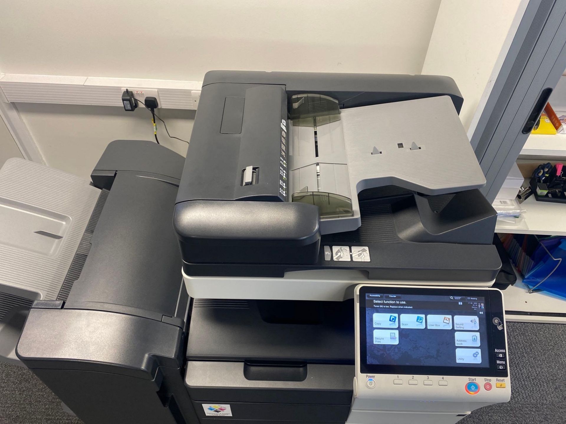 Olivetti d - colour MF454 photocopier complete with Konica Minolta FS-534 finisher - Image 2 of 8