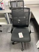 Two Elite office furniture black mesh back office chairs, product code MIXBM2D