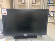 Phillips 273V5L 27 inch flatscreen computer monitor complete with desktop arm mount