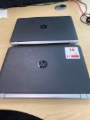 2 Hewlett Packard Pro Book,15” laptop with i5 processors complete with charger