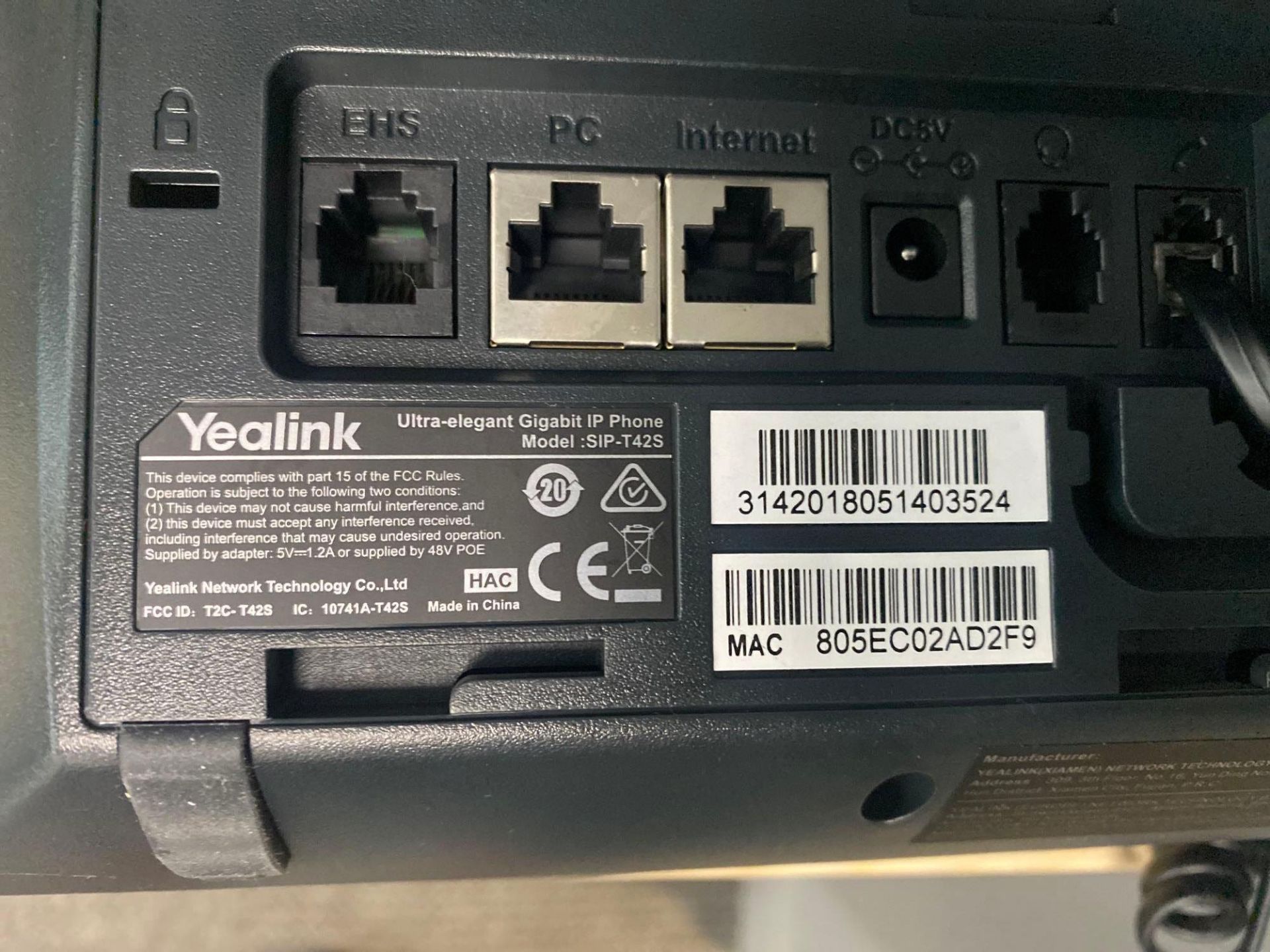 Ten Yealink T42S IP telephones - Image 3 of 3