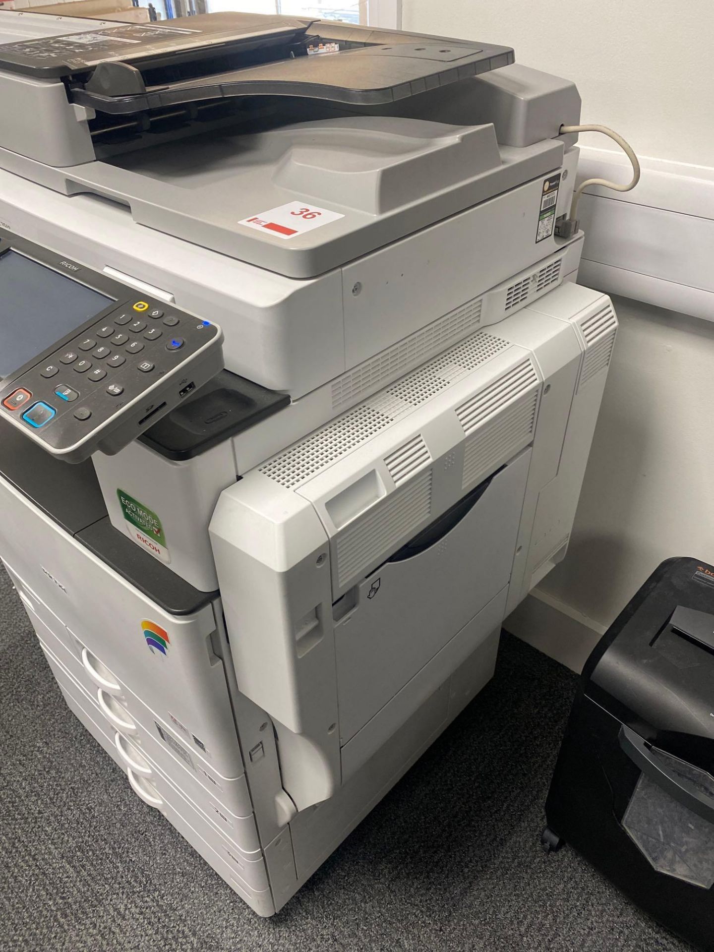 Ricoh Aficio MP-C3502 colour photocopier serial number W502K986875, (Please note this machine is - Image 3 of 5