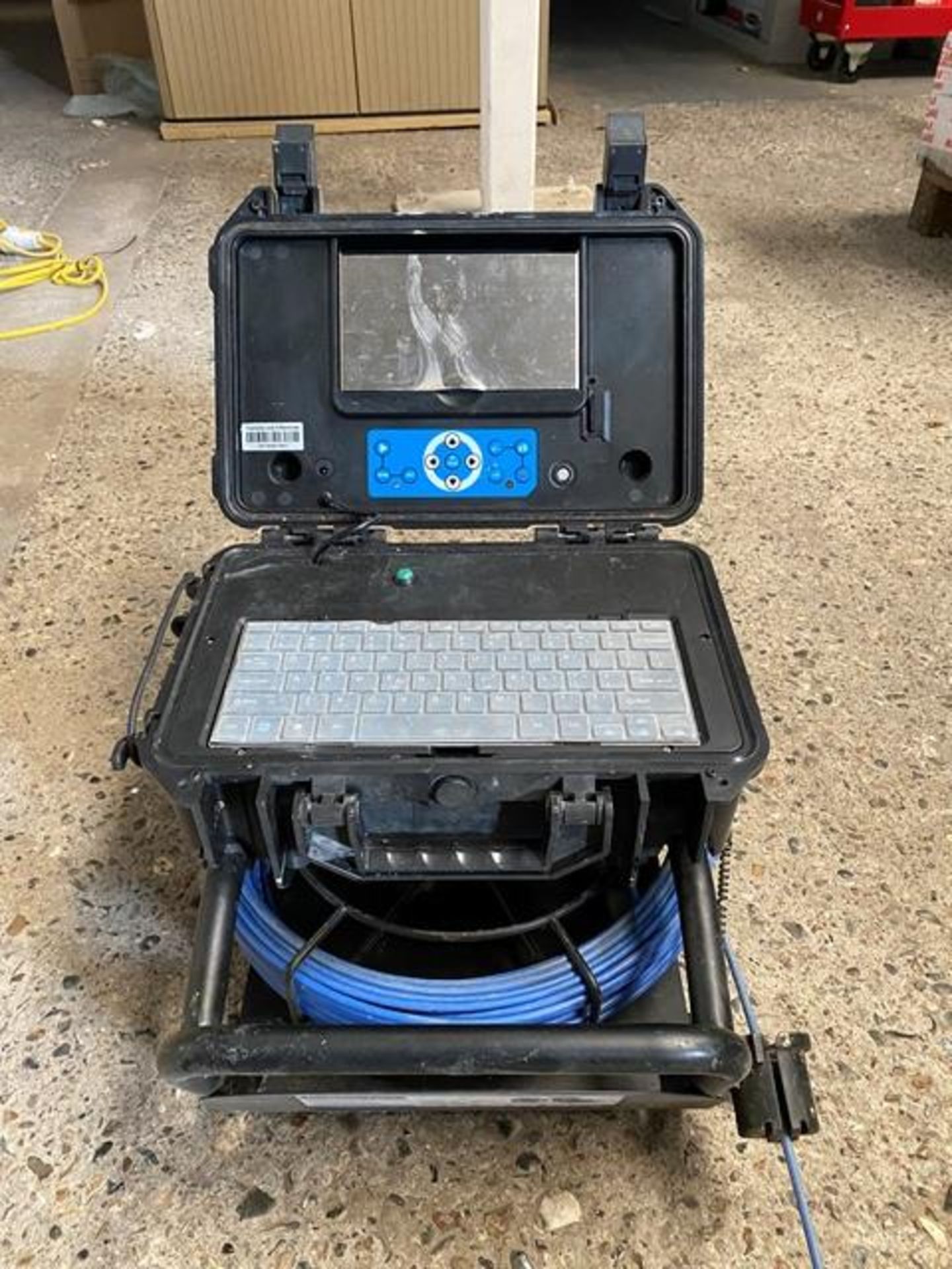 Drain pipe video inspection camera system complete with 40w fibreglass rod cable, IPX8 waterproof