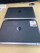 2 Hewlett Packard ProBook 15” laptops with i5 processor complete with chargers