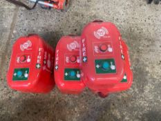 Seven battery operated fire alarm units & an Evacuation alarm box