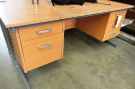 Two various laminate office desks (only one in picture)