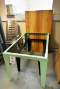 Two steel table frames, approx 1200 x 900mm