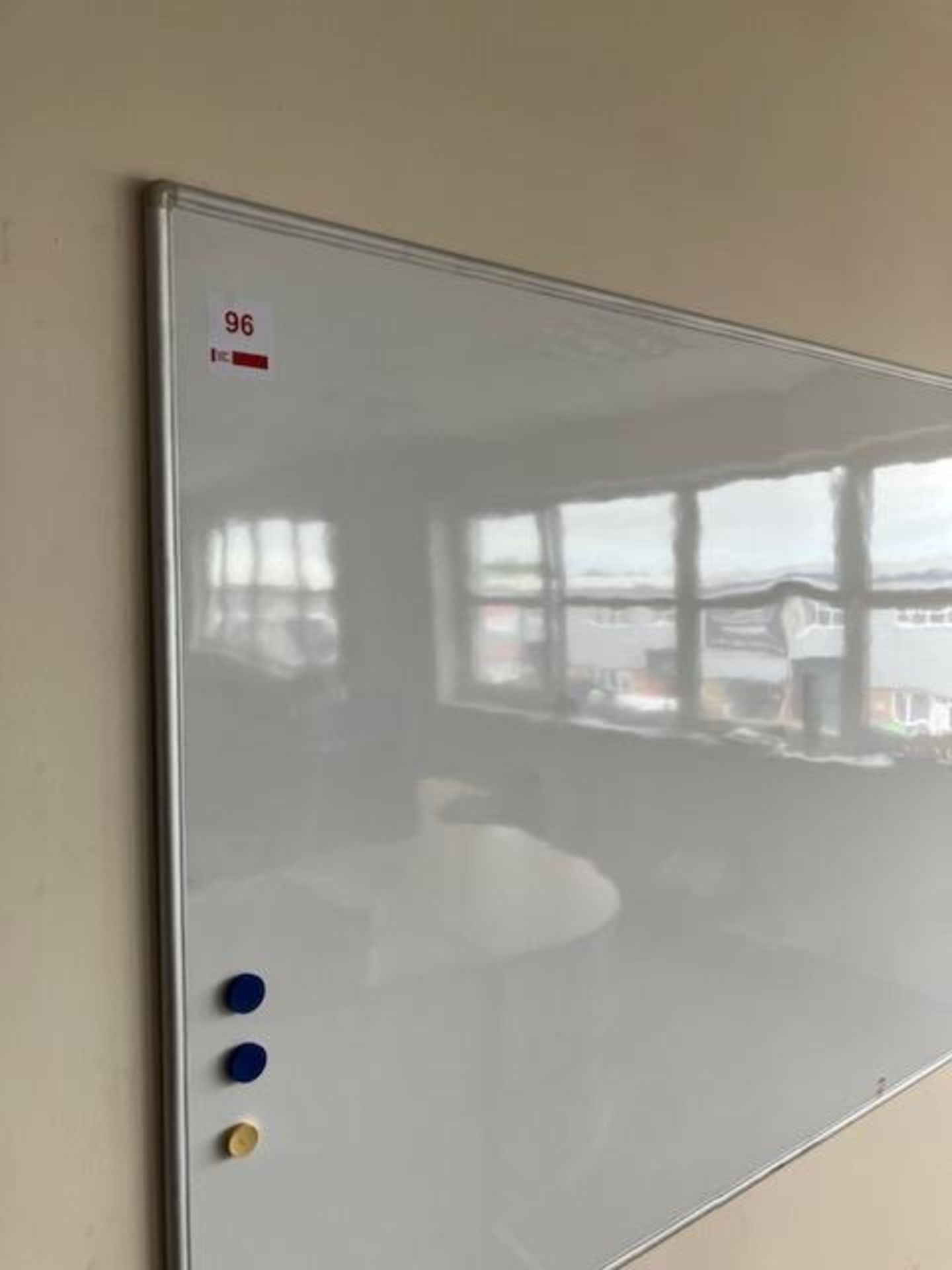 Six whiteboards, approx 1.8 x 1.2m, two whiteboards approx 1.2 x 800m