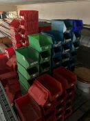 Large quantity of various sized tote boxes