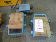 Set of 6 tonne warrier skids complete with guide skid
