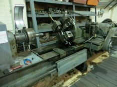 Gilling machine / modified lathe complete with 40' flat bed c.1940 (415v)