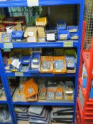 Two Bays of lightweight shelving 900 x 1830 x 450mm c/w contents to include large quantity of nuts a
