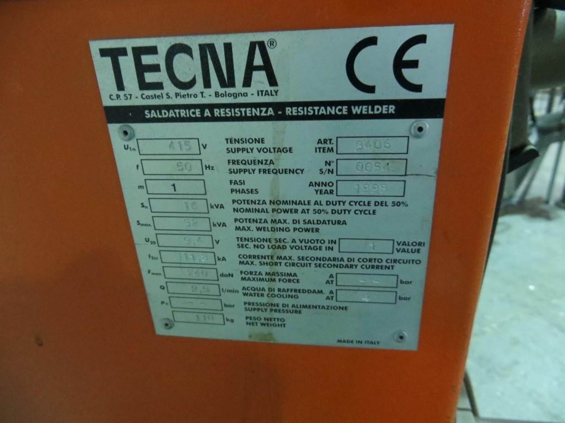 Resistance spot welder Techna TE25 16kva (415v) - Image 7 of 7