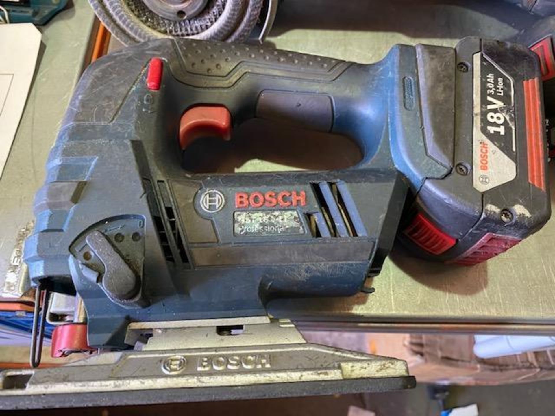 Bosch GST18VLI cordless jig saw Bosch GDR18 VLI cordless impact wrench Bosch GWS 18 VLI cordless dis - Image 3 of 5