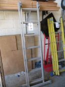 Aluminum double 20-step extendable ladder