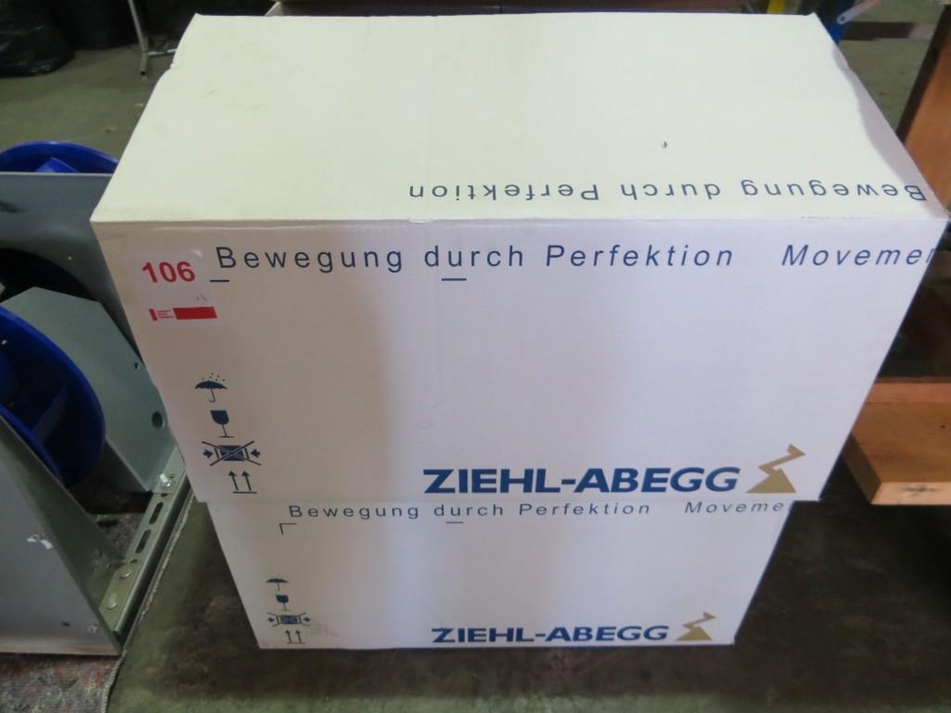 Four Ziel-Abegg fans model ZN050-61L.BD.V7P2 ZN050-61L.BD.V7P2