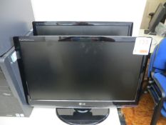 Two LG Flatron W2453SQ 24" colour computer monitors