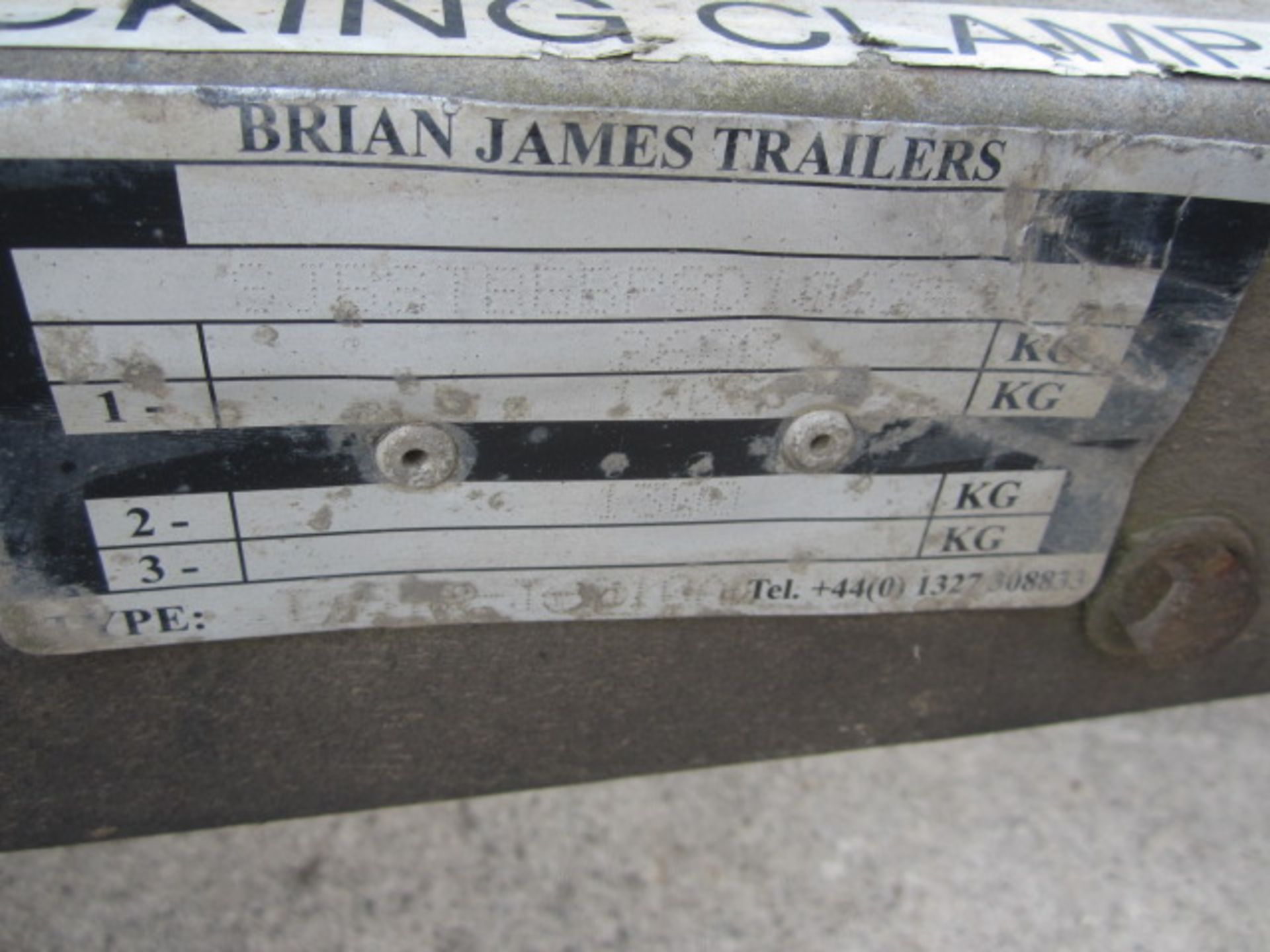 Brian James twin axle plant trailer, serial number SJBSTRJBP8D106249, with hydraulic tilt, 1,300kg - Image 6 of 7