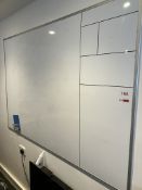 Two large whiteboards. 1.8 x 1.2m, plus 1 Mobo noticeboard
