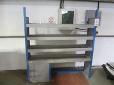 Metal 4 shelf van rack, approx. size 62" x 14" x H 68"