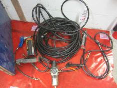 Assorted air lines and air tools