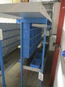 Metal combination van rack, comprising 4 shelves, multi compartment storage compartments, upper
