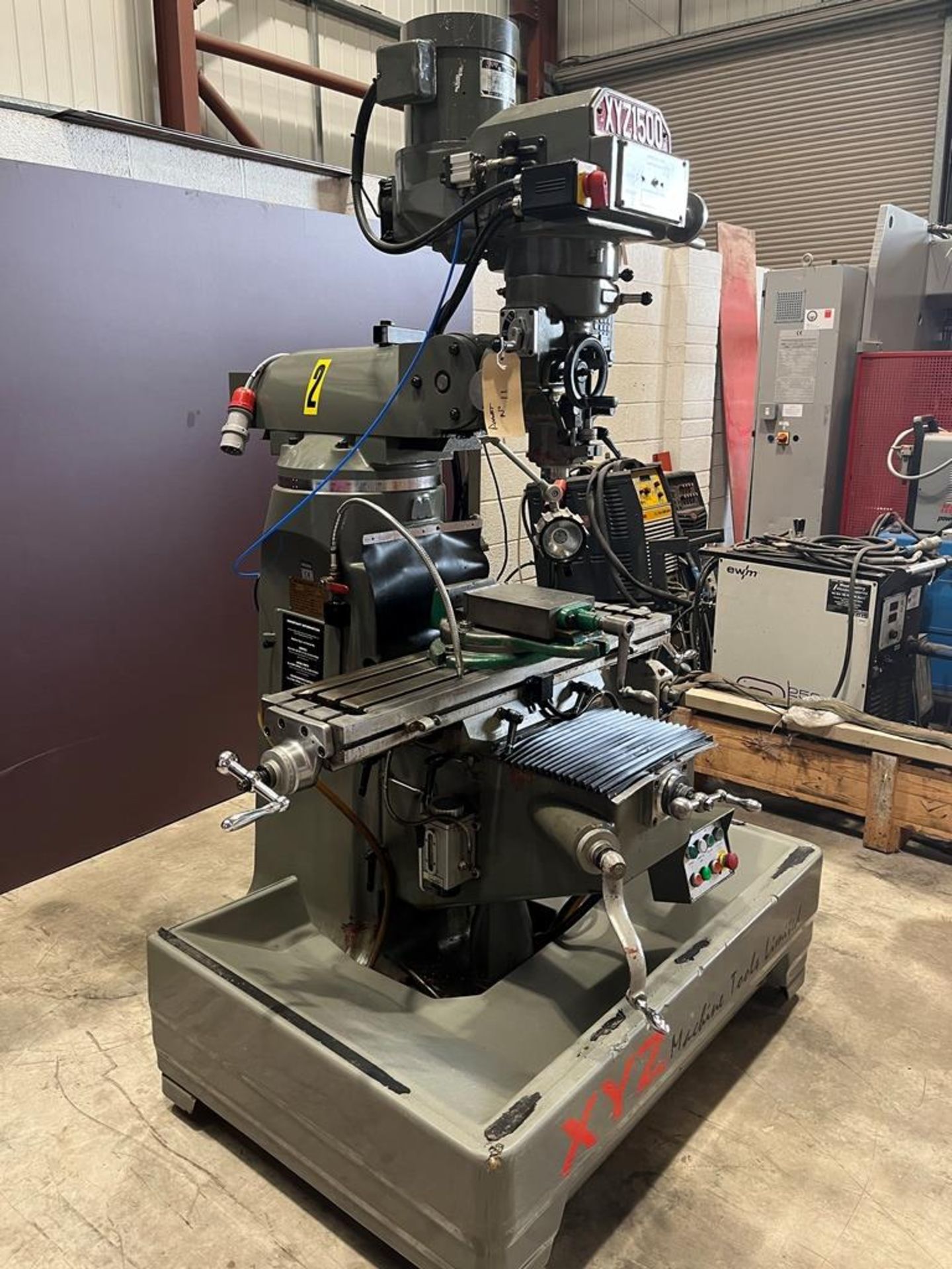 XYZ 1500 Turret Milling Machine, Serial No 001573, Year of Manufacture 2001 - Image 2 of 6