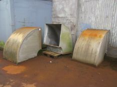 Three steel framed ducting vents, vent dimensions 930 x 930mm