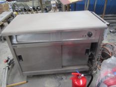 Lincat stainless steel mobile warming cupboard, model GM3 - A002, serial number 20128120