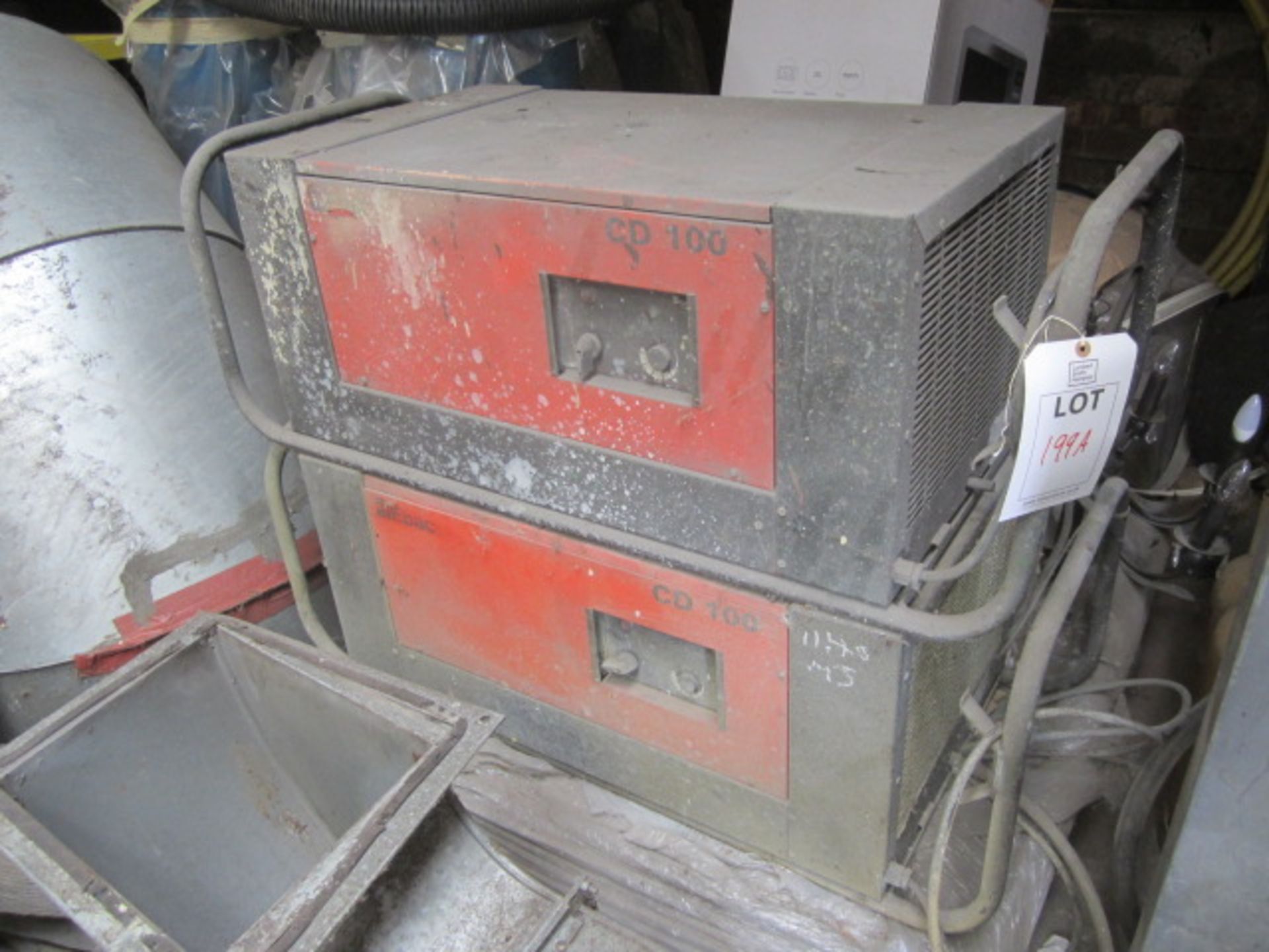 Two Ebac CD100 dehumidifiers, 240v