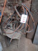 Two welding torches and associated hoses