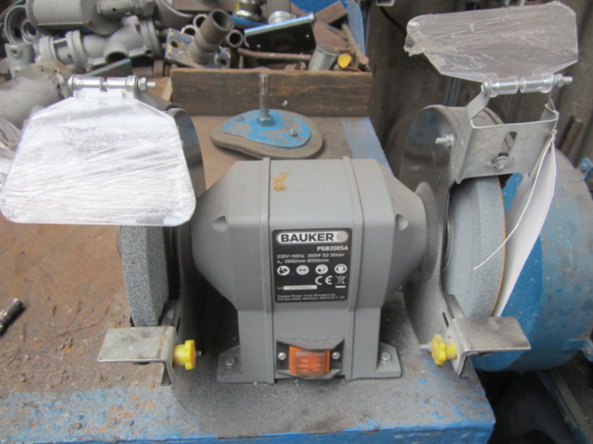 Baucker PGB2005A double ended bench grinder, serial no. 20192100021