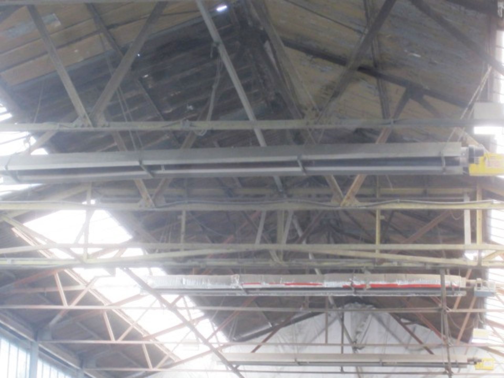 Five Horizon ceiling suspended gas/electric heat rails, approx. length 6m. These will be at - Image 2 of 5