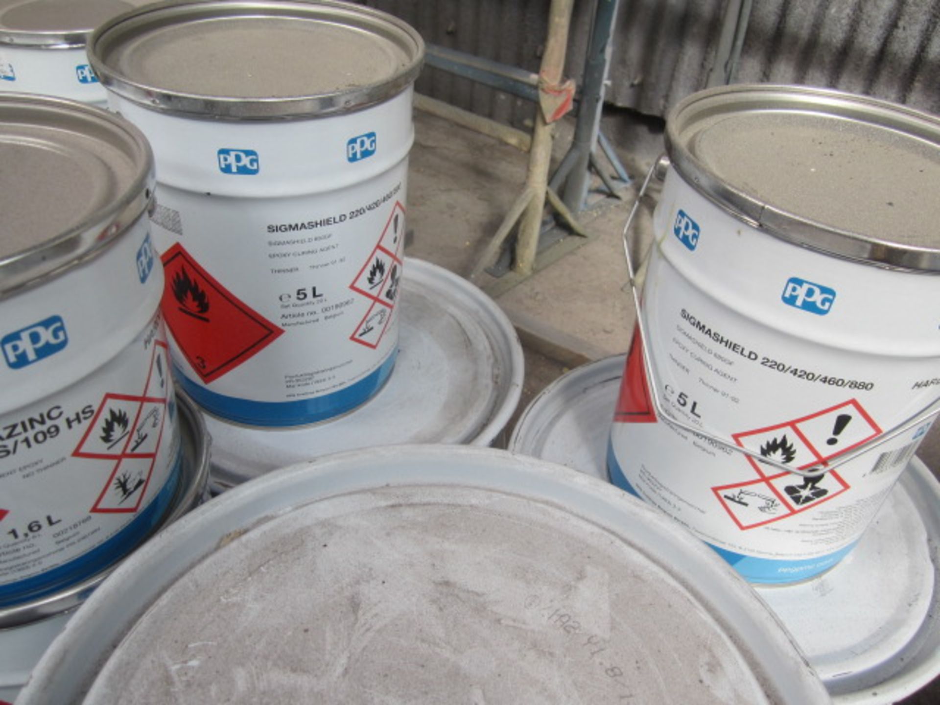 Pallet of assorted paints and PPG curing agents, component epoxy etc. - Image 4 of 4