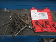 Kennedy Professional sprung circlip pliers and assorted manual calliper sets