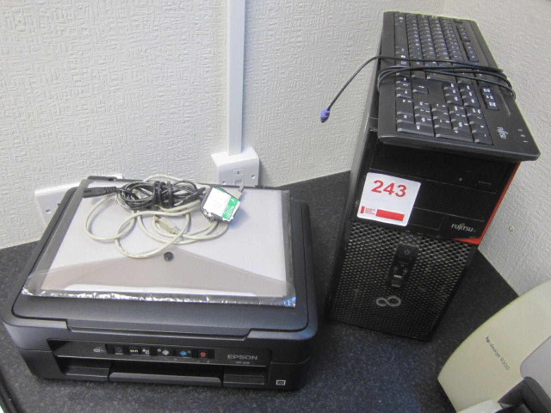 Fujitsu computer tower and Epson XP-212 printer