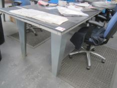 Technika metal frame, rubber topped workbench, 2000 x 1000mm