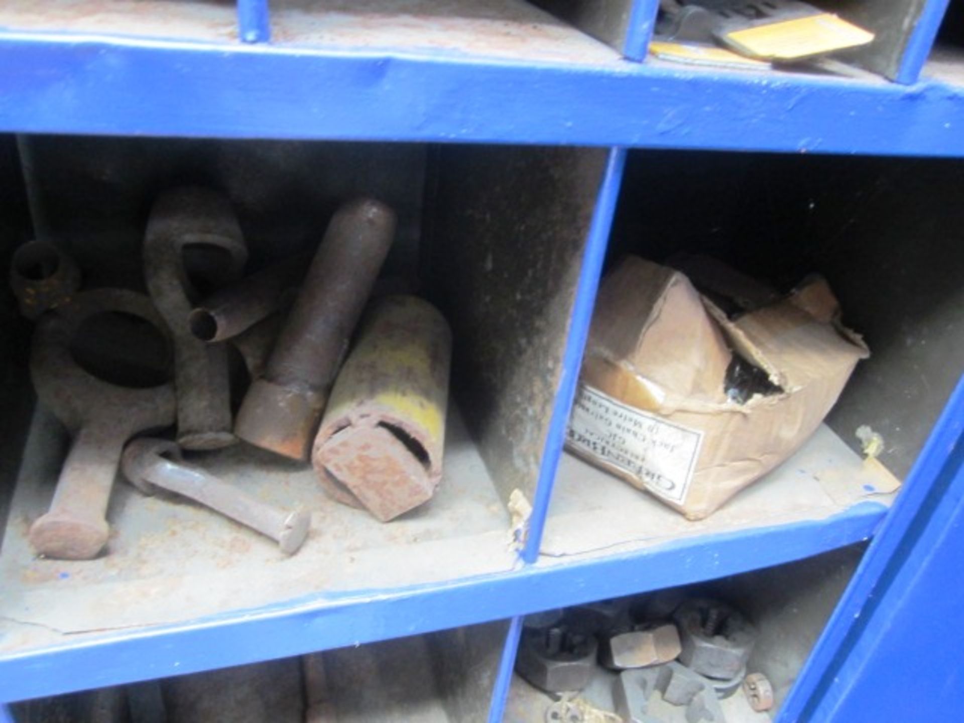 Two cabinets and contents to include threading dies, mill cutters, reamers, spanners, etc. - Image 5 of 9