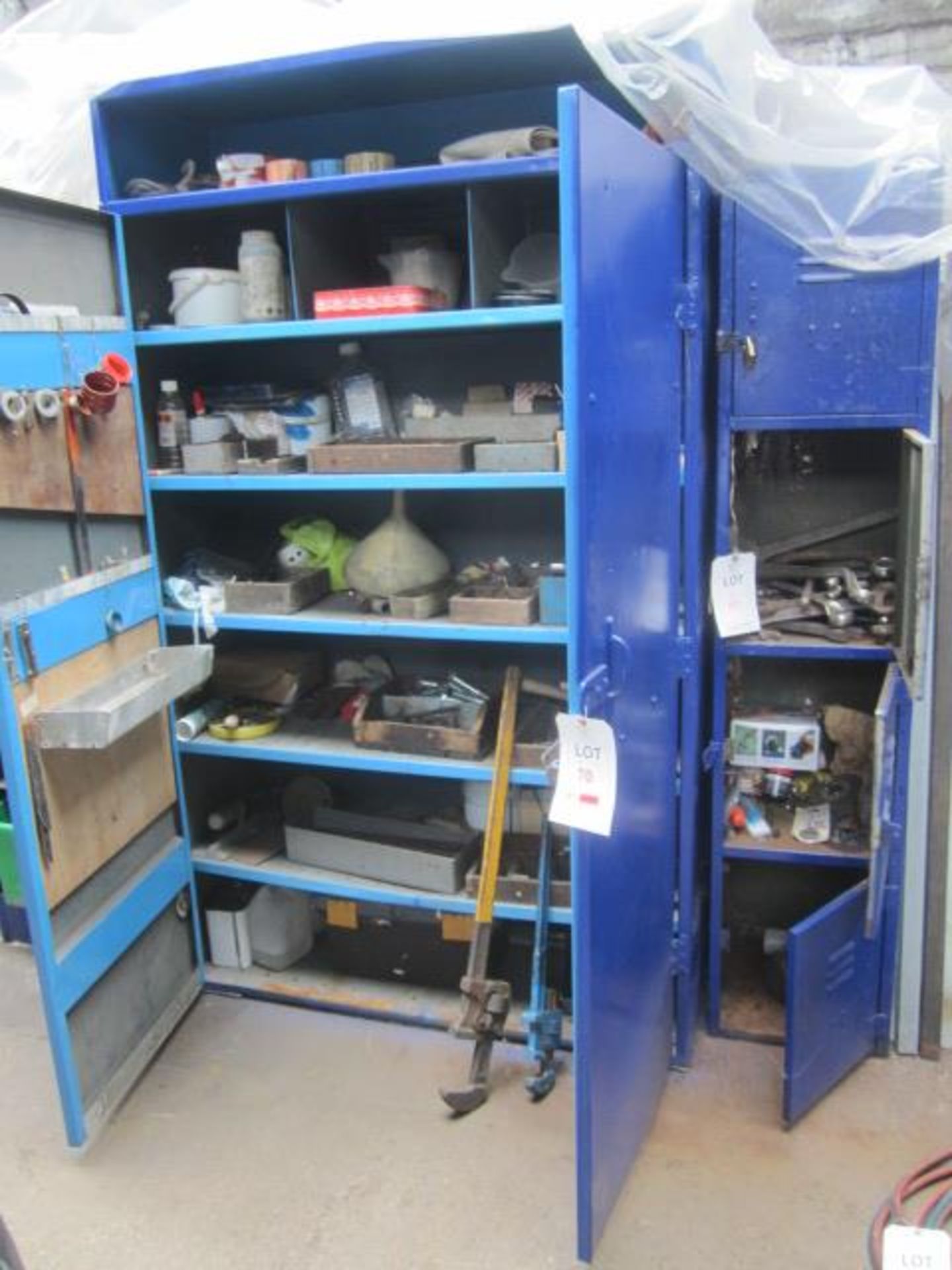 Two cabinets and contents to include threading dies, mill cutters, reamers, spanners, etc. - Image 9 of 9