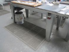 Technika metal frame, rubber topped workbench, 2000 x 1000mm