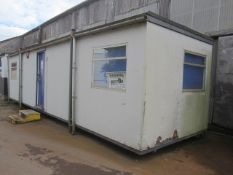 30ft portable office block, one main office and one small office (please note: check photos for