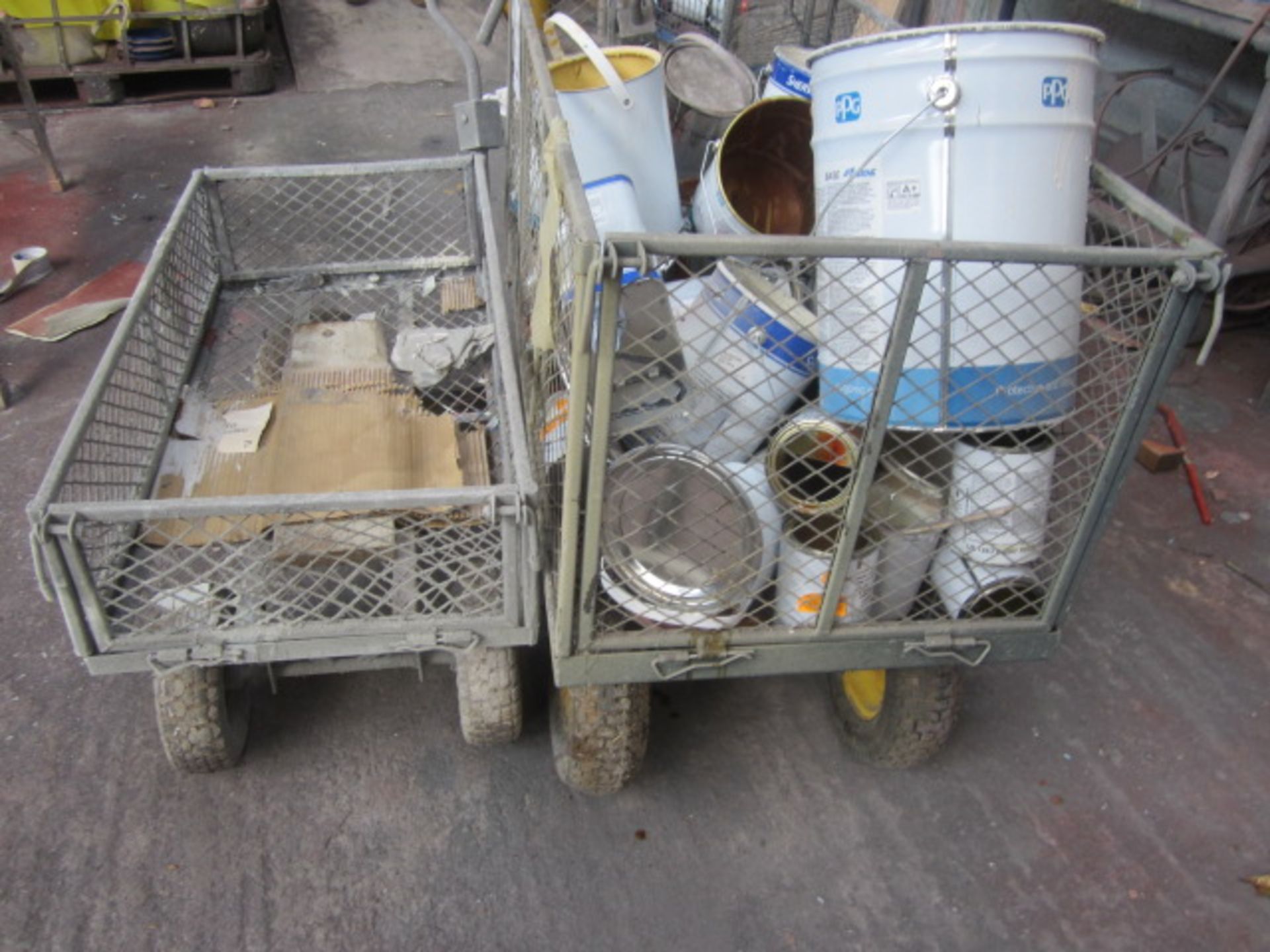 Two mobile transport trollies (excludes contents) - Image 2 of 2