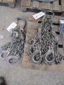 Two twin lifting chains and hooks NB: The purchaser must ensure a Thorough Examination is carried
