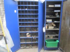Two cabinets and contents to include threading dies, mill cutters, reamers, spanners, etc.