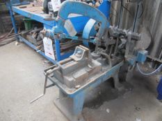 Unnamed horizontal metal cutting bandsaw with machine vice