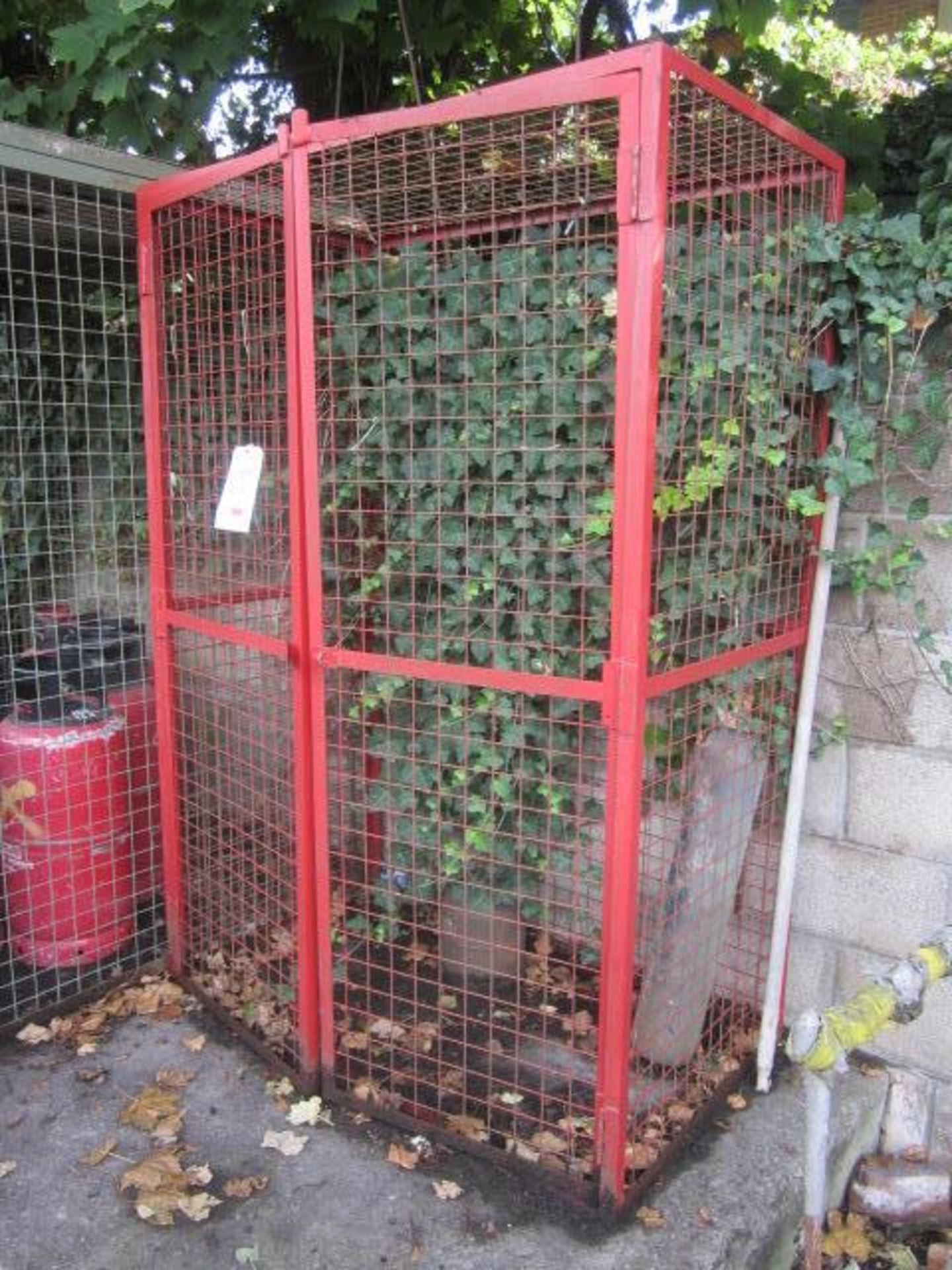 Gas bottle storage cage, twin door, 1250 x 700mm