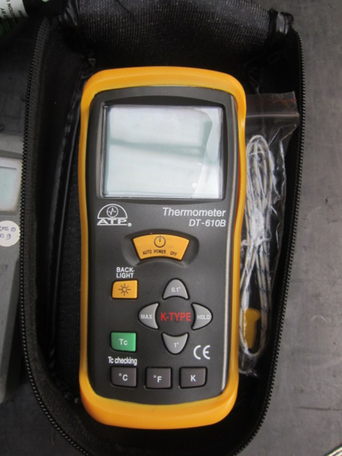 TPI 383a infrared thermometer, serial no. 18337580046, ETI Type K 2002 thermometer, ATP DT-610B - Image 2 of 3