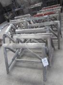 Circa 20 assorted heavy and light duty steel trestles