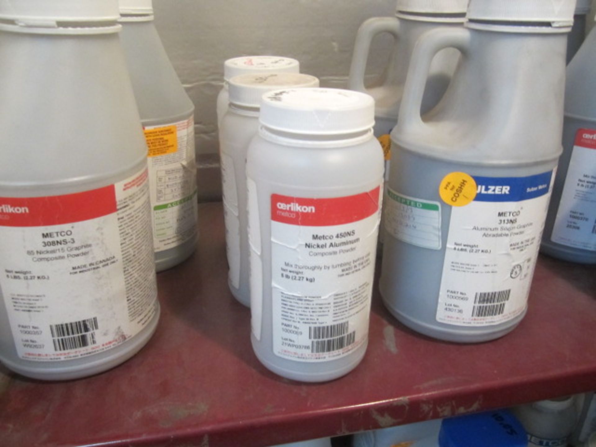 Assorted powders including Oerlikon Nickel/25 Graphite, Nickel Aluminium, Nickel Chromium alloy, - Bild 12 aus 19